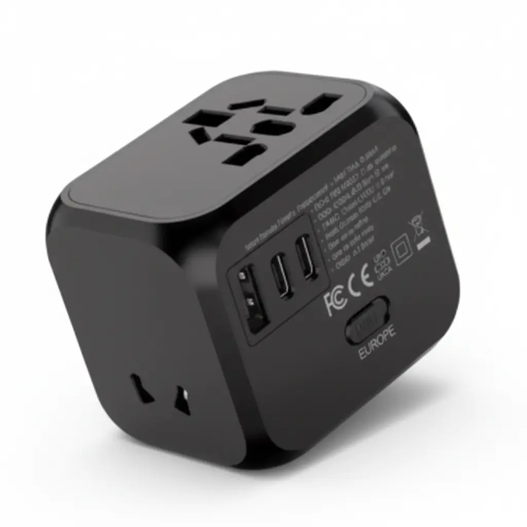 Adaptateur de voyage universel Olyneia — USB + USB-C Olyneia