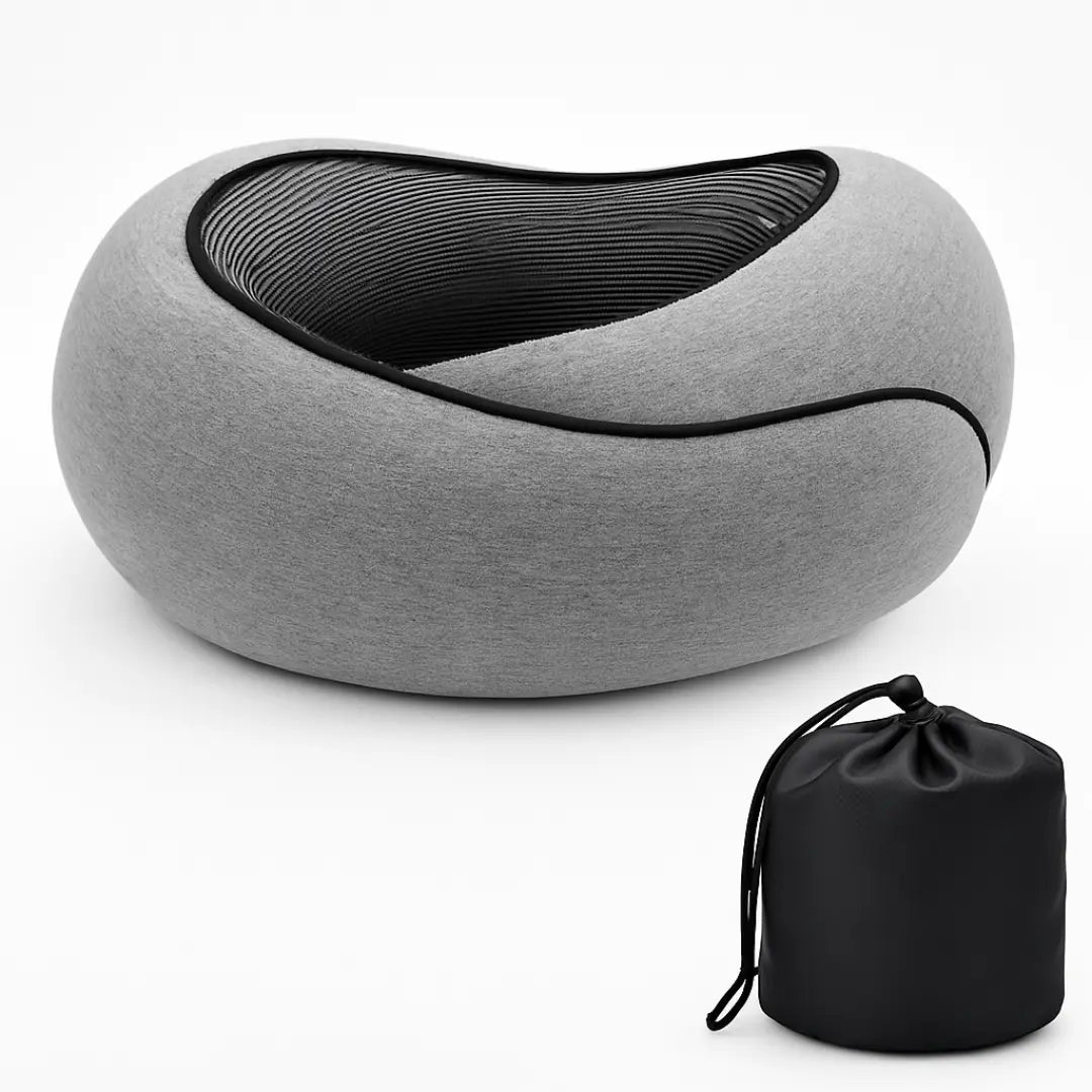Oreiller de voyage Olyneia – Mémoire de forme ergonomique Olyneia