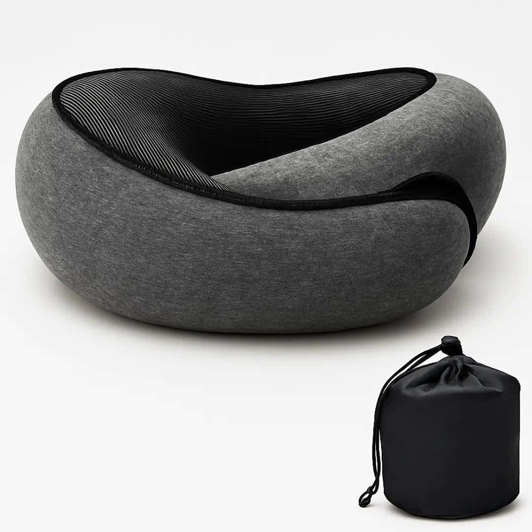Oreiller de voyage Olyneia – Mémoire de forme ergonomique Olyneia