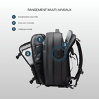 Sac Cabine Olyneia Voyager Pro – Antivol TSA, Compression Sous Vide, Extensible 55L Olyneia