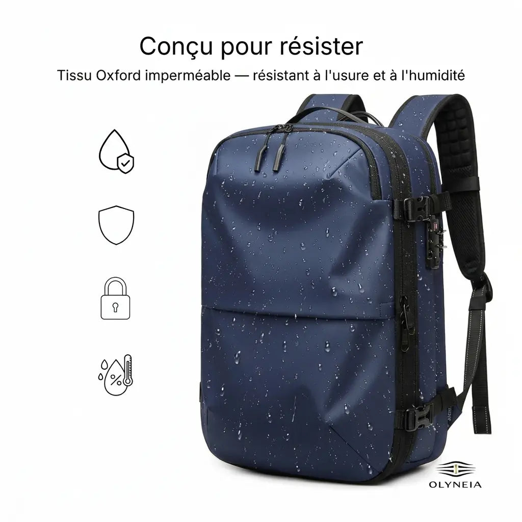 Sac cabine Voyageur Alpha tissu Oxford imperméable résistant à la pluie et à l'usure — sac à dos cabine Olyneia