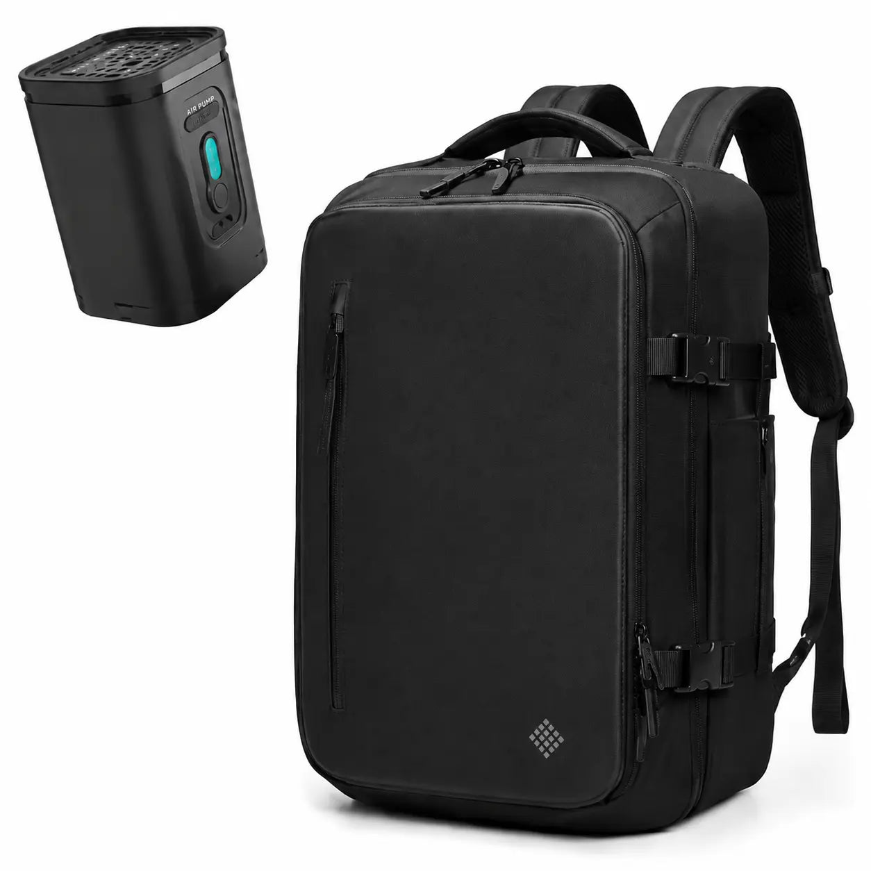 Sac Cabine Escale 35L noir avec pompe USB rechargeable — compression sous vide — Olyneia