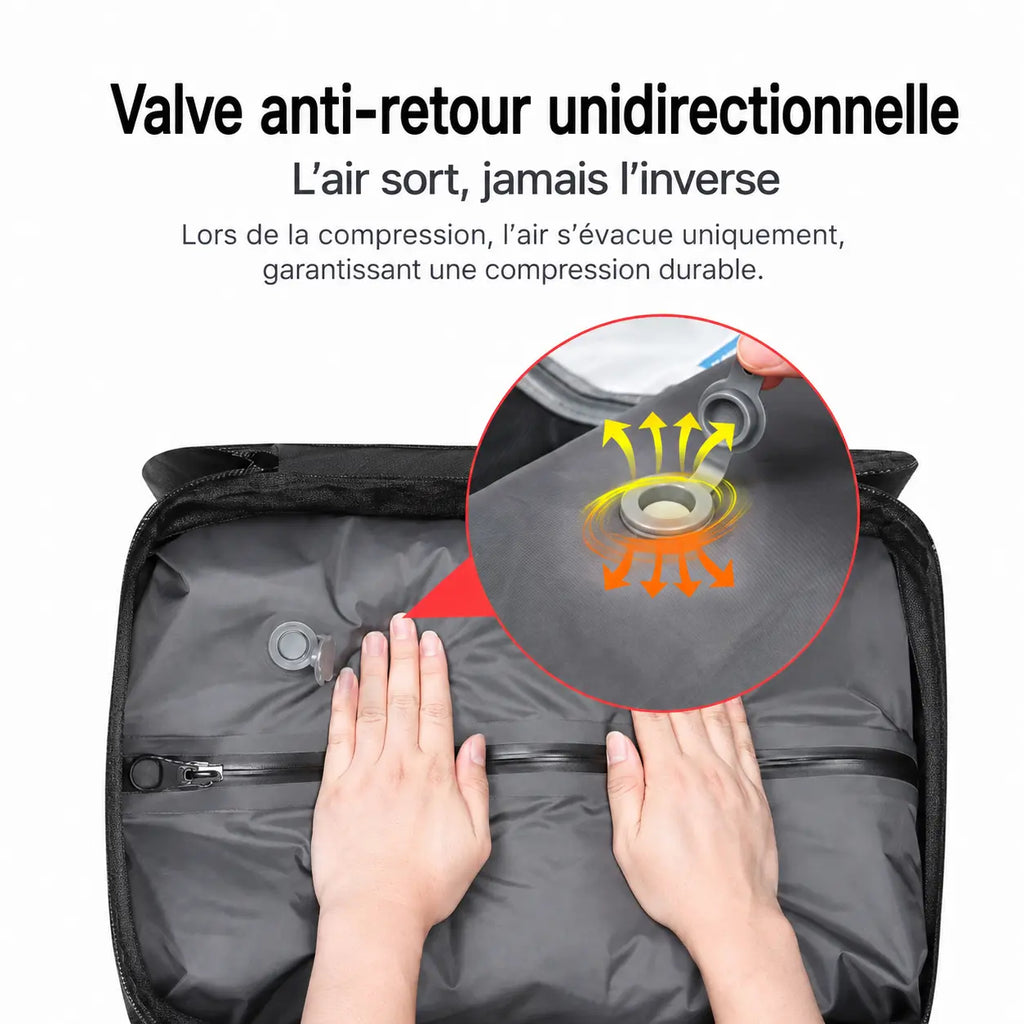 Sac Cabine Escale 35L compressé — format 46×32×15 cm conforme bagage à main cabine — Olyneia