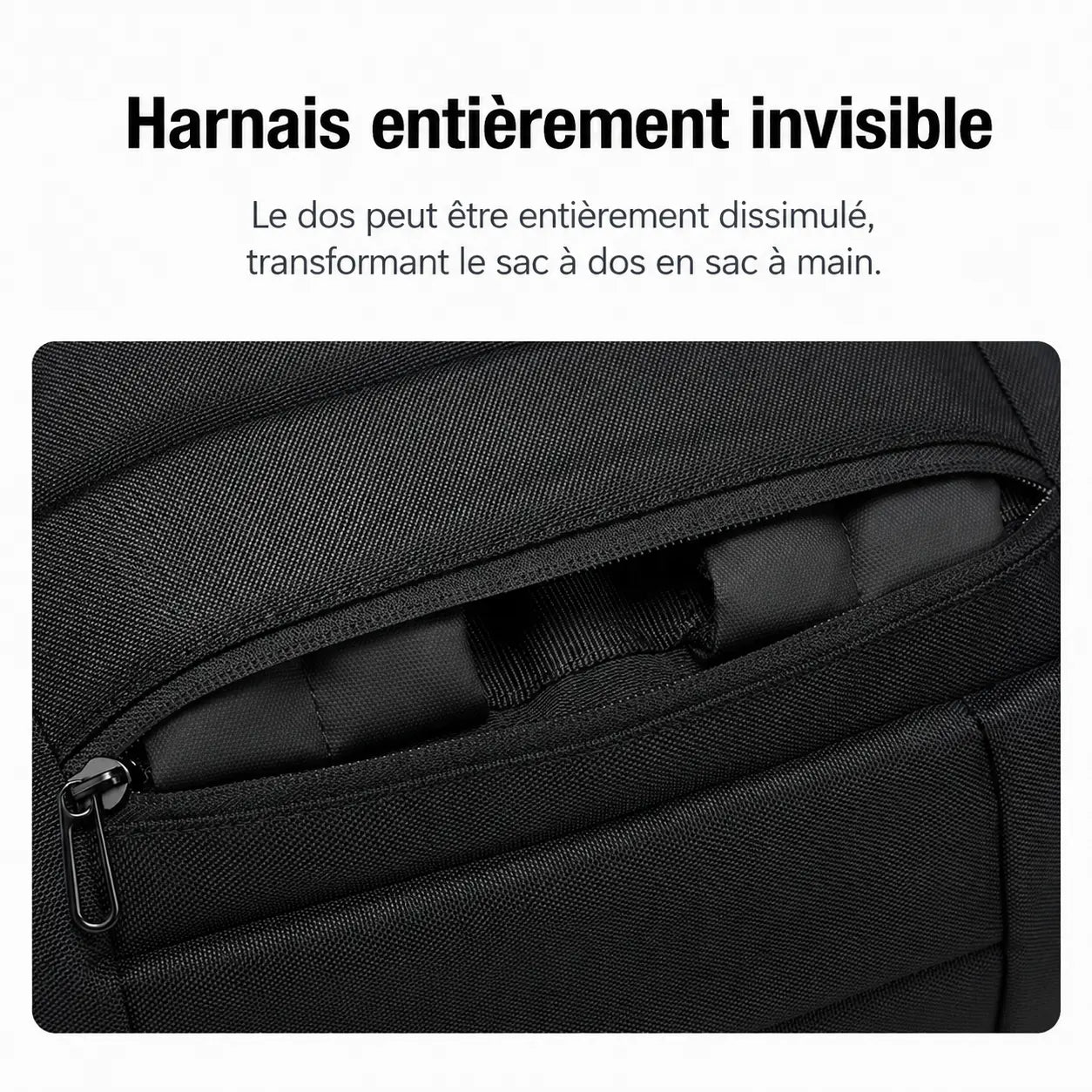 Sac Escale 35L harnais dissimulé — fixation trolley intégrée pour connexions longue distance — Olyneia