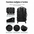Sac Cabine Escale 35L dos — bretelles ergonomiques coussin d'air et sangle pectorale — Olyneia