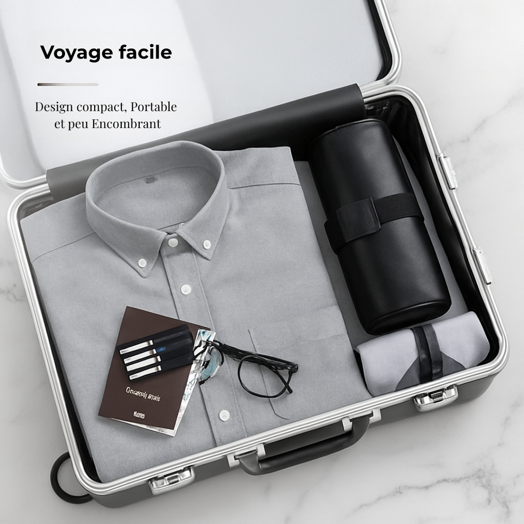 Travel Toiletry Bag for men, PU Leather Water Resistant  Universal Personal Hygiene Bag Roll Up Dopp Kit,Travel Essentials Olyneia