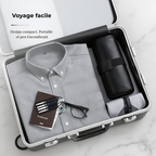 Travel Toiletry Bag for men, PU Leather Water Resistant  Universal Personal Hygiene Bag Roll Up Dopp Kit,Travel Essentials Olyneia