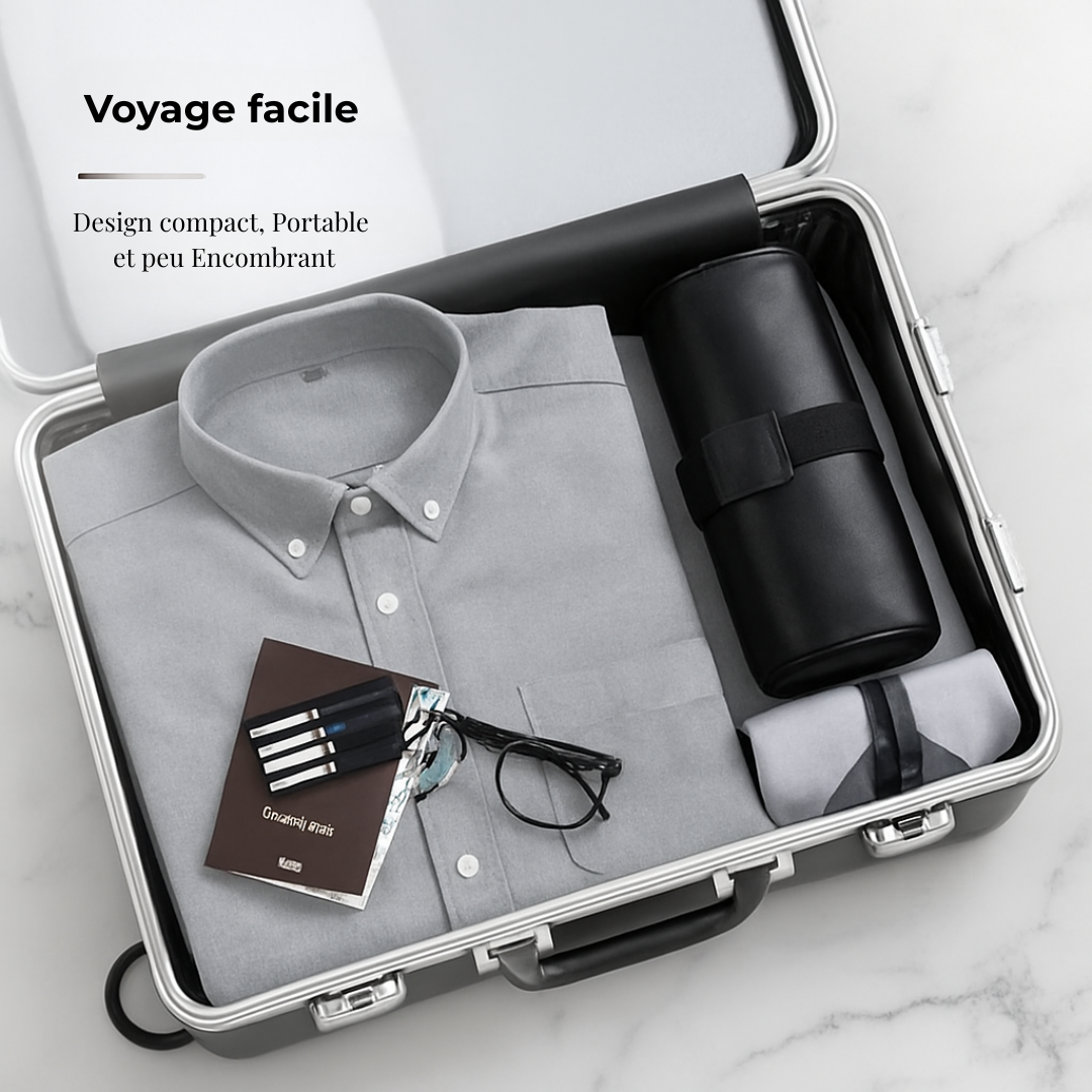 Travel Toiletry Bag for men, PU Leather Water Resistant  Universal Personal Hygiene Bag Roll Up Dopp Kit,Travel Essentials Olyneia