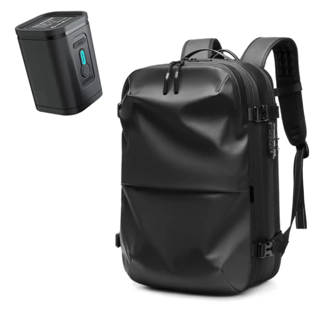 Sac cabine compression sous vide Voyageur Alpha 55L coloris noir avec pompe USB rechargeable incluse — Olyneia