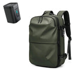 Sac cabine compression sous vide Voyageur Alpha 55L coloris vert kaki avec pompe USB rechargeable incluse — Olyneia