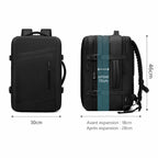 Sac cabine Voyageur Connect 55L dimensions 46 x 30 x 18 cm compact — extension 10 cm, profondeur 28 cm étendu