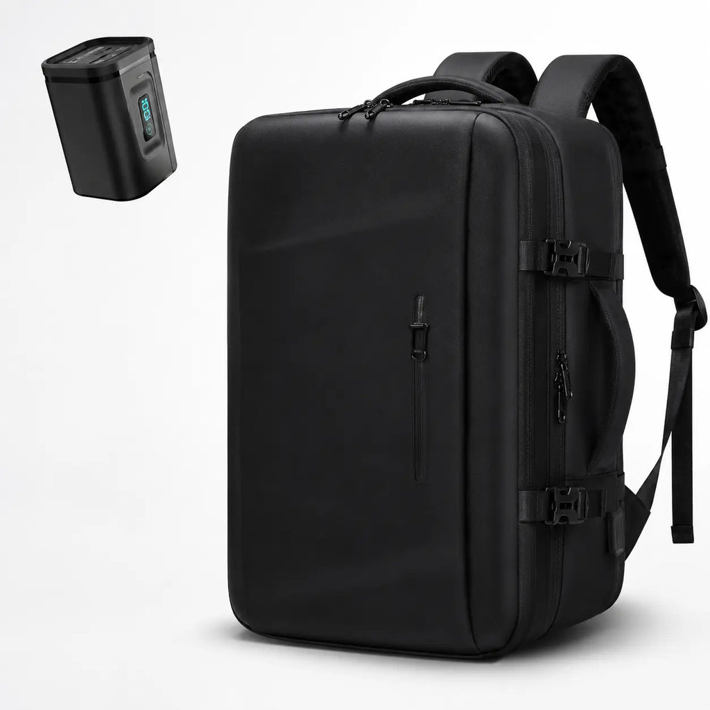 Sac cabine Olyneia Voyageur Connect 55L noir avec pompe USB rechargeable incluse